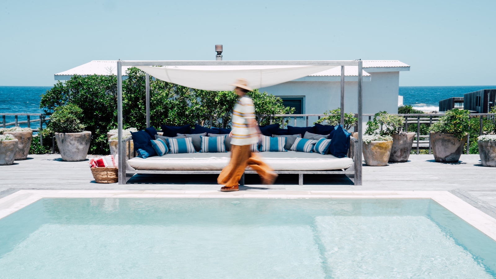 Poolside cabana at a private residence