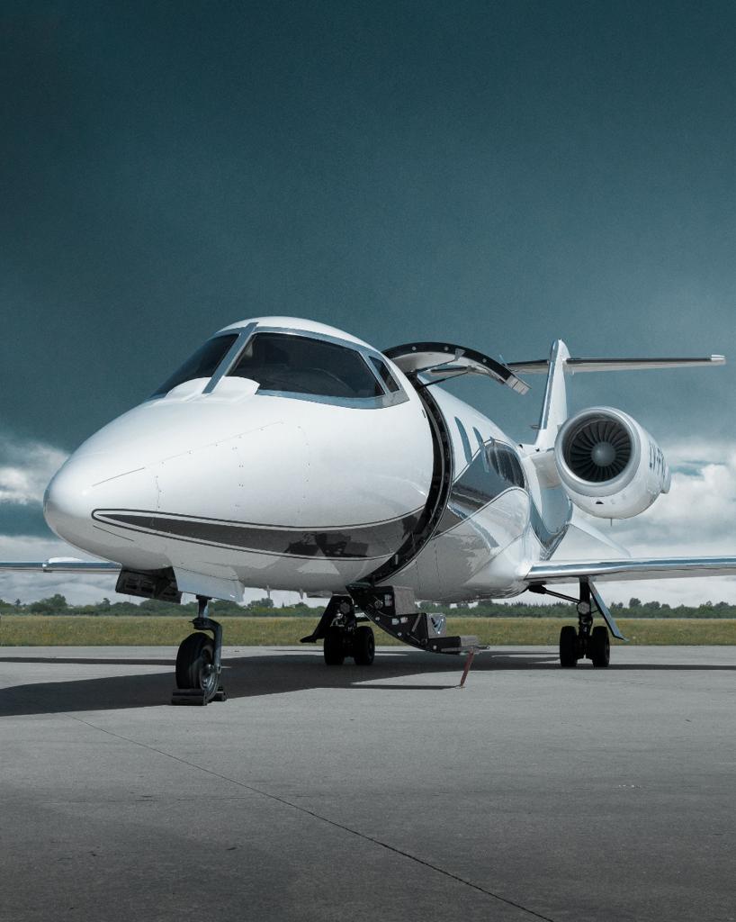 Private jet on the tarmac